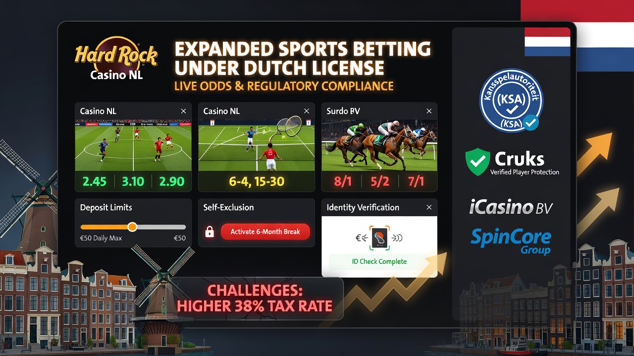 Hard Rock Casino Adds Sports Betting Under Expanded Dutch License